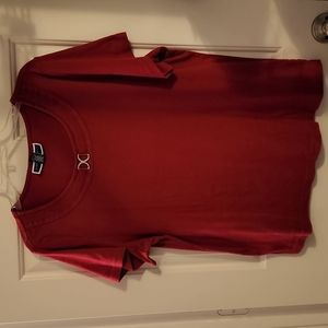Karen Scott Red Tee-sz 1X